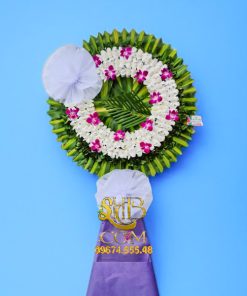 Kệ Hoa Chia Buồn Lan Trắng Tím HT283