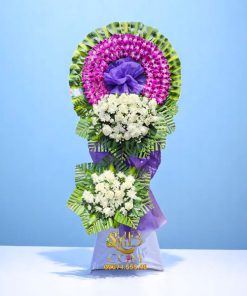 Kệ Hoa Chia Buồn Lan Tím HT286