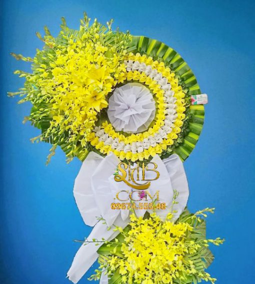 Kệ Hoa Lan Vàng Chia Buồn HT298