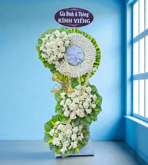 Kệ Hoa Chia Buồn 3 Tầng Sang Trọng CB299