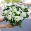 Giỏ Hoa Sen Trắng Chia Buồn HT302