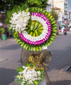 Kệ Hoa Lan Trắng Tím Chia Buồn HT996
